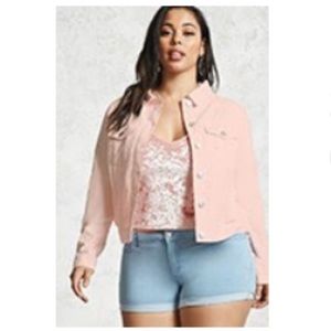 Peach denim jacket